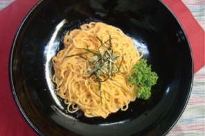 明太クリームパスタ